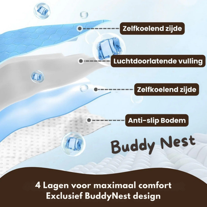 BuddyNest CoolSleep – Tapis de repos auto-rafraîchissant pour animaux de compagnie