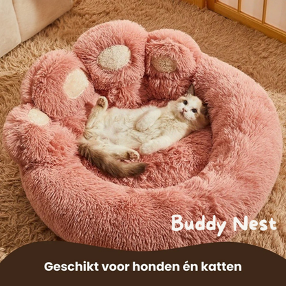 BuddyNest Panier de couchage doux en forme de patte – Pour chiens & chats