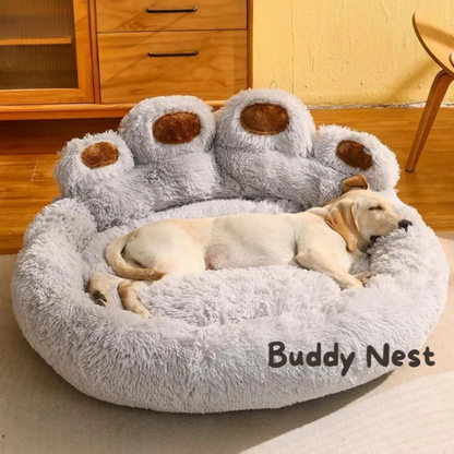 BuddyNest Panier de couchage doux en forme de patte – Pour chiens & chats