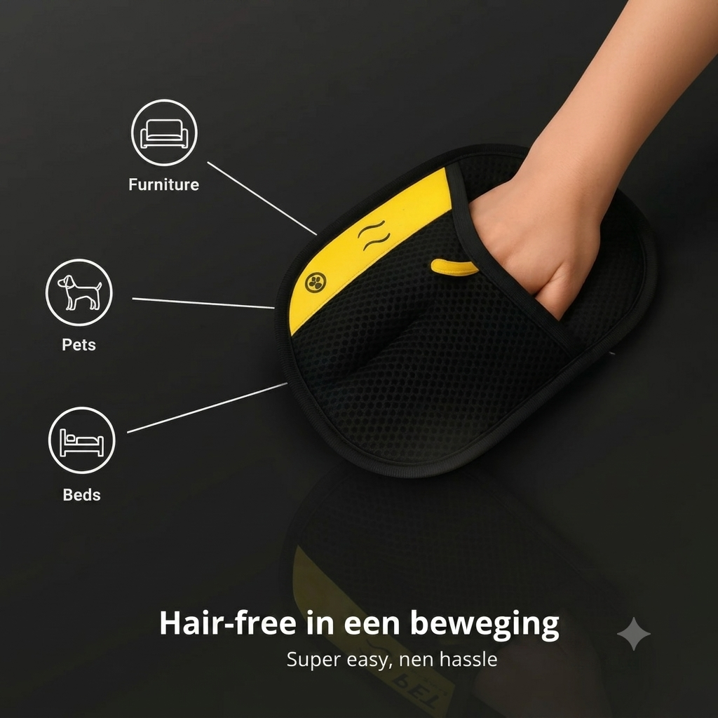 FurEase™ – Pet Hair Removal Grooming Glove